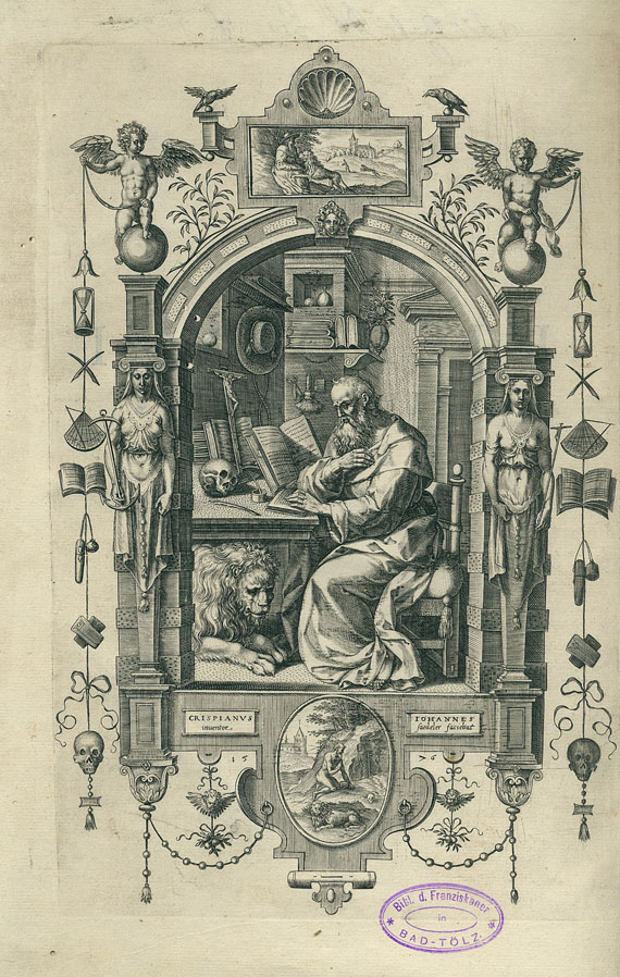 Hieronymus, Sanctus - Sophronius Eusebius Hieronymus, Opera. Bd. 1 u. 8 in 1 Bd. 1579