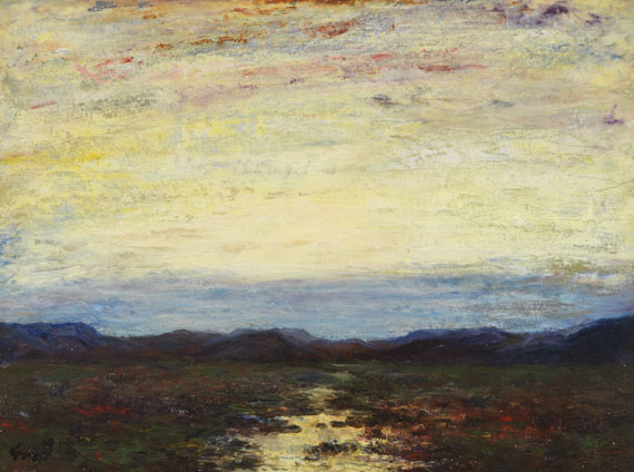 Albert Lorey Groll - Sonnenuntergang über weiter Landschaft