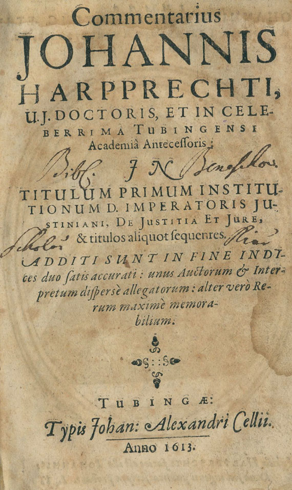 Johannes Harpprecht - Commentarius