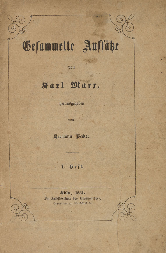Karl Marx - Gesammelte Aufsätze. 1851 - Weitere Abbildung