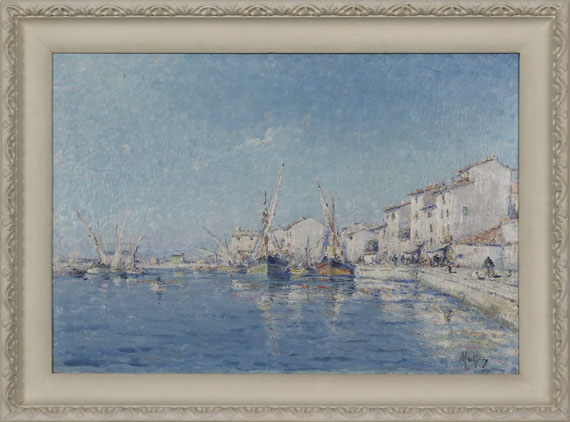 Henry Malfroy - Der südfranzösische Fischerhafen von Martigues - Rahmenbild