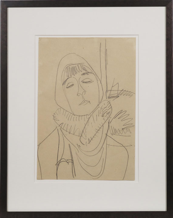 Ernst Ludwig Kirchner - Porträt Erna Schilling - Rahmenbild