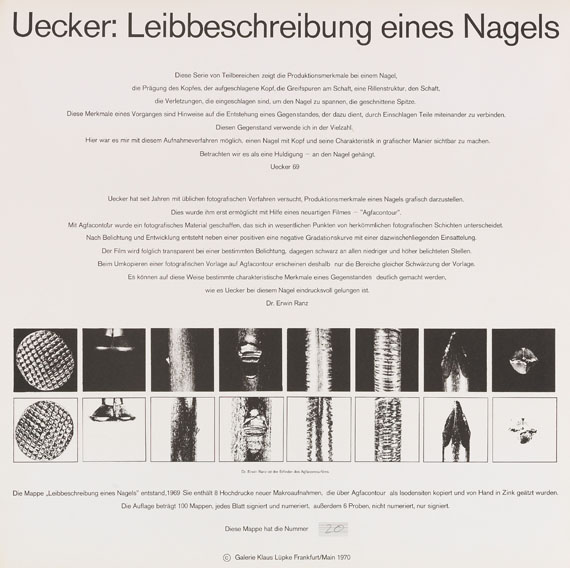 Günther Uecker - Leibbeschreibung eines Nagels - Weitere Abbildung