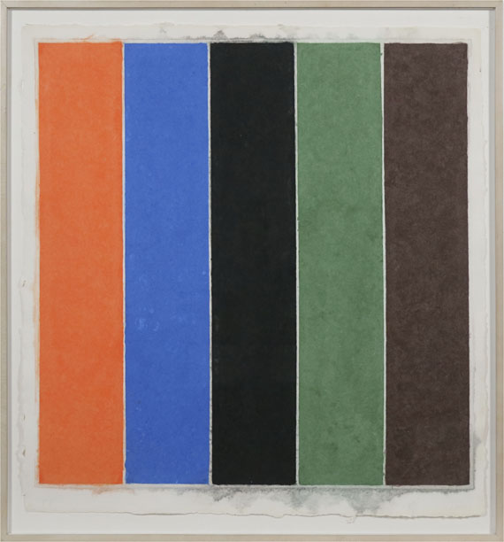 Ellsworth Kelly - Coloured Paper Image XXI (Orange Blue Black Green Brown) - Rahmenbild