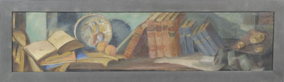 Dorothea Maetzel-Johannsen - Studie für Wandbild II (Stilleben mit Büchern und Medaillen) - Rahmenbild