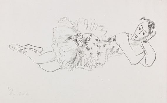 Henri Matisse - Danseuse allongée, tête accoudée (Dix danseuses)
