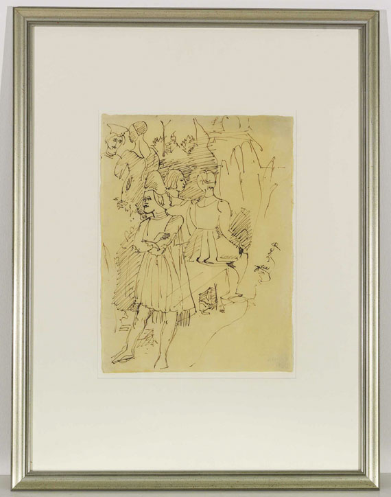 Ernst Ludwig Kirchner - Skizze nach der Scuola Ferrarese - Rahmenbild