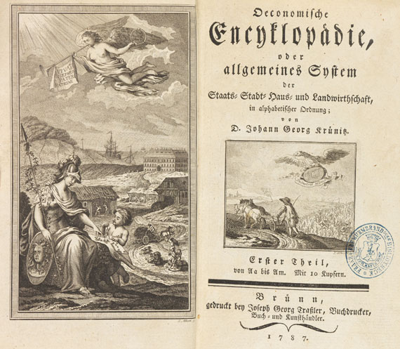 Johann Georg Krünitz - Oeconomische Encyclopädie. 85 Bände der Reihe. - Weitere Abbildung