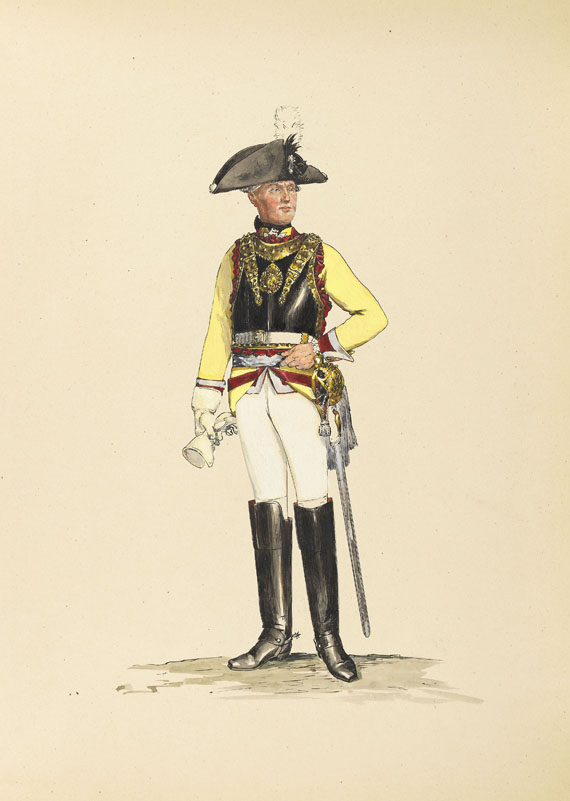 Adolph von Menzel - Armeewerk Friedrichs d. Gr. 6 Bde. (Werner-Exemplar)