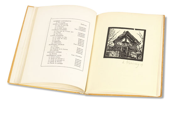Egon Schiele - Katalog der Internationalen Schwarz-Weiß Ausstellung. 1921. Mit Orig.-Radierung von E. Schiele. - Weitere Abbildung