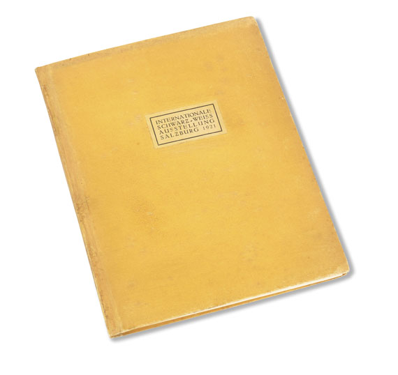 Egon Schiele - Katalog der Internationalen Schwarz-Weiß Ausstellung. 1921. Mit Orig.-Radierung von E. Schiele. - Weitere Abbildung