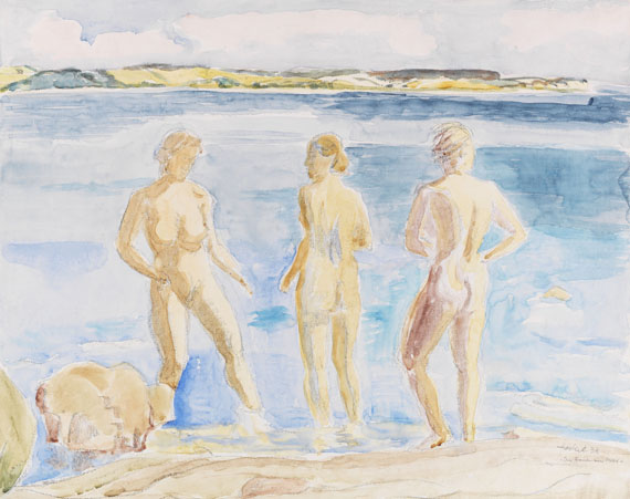 Erich Heckel - Drei Frauen am Meer