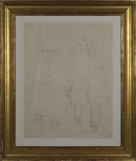 George Grosz - Ehepaar (Spaziergang) - Rahmenbild