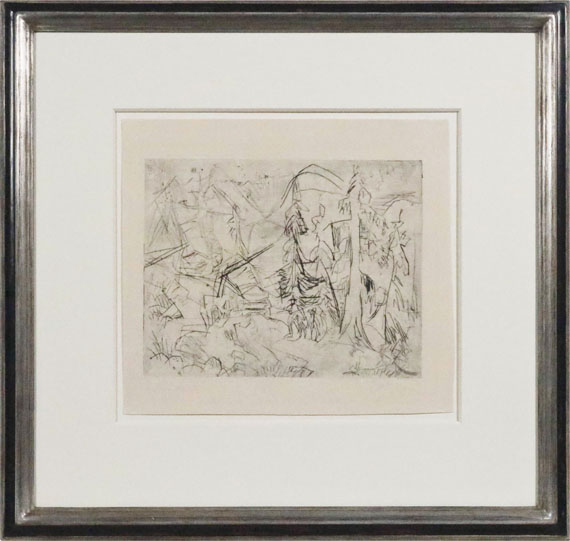 Ernst Ludwig Kirchner - Tannen und Hütten - Rahmenbild