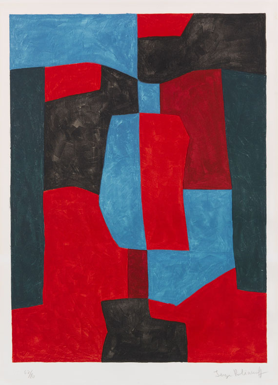 Serge Poliakoff - Composition rouge, verte et bleue