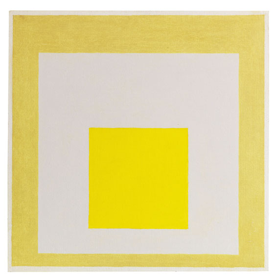 Josef Albers - Study for Homage to the Square: Two Yellows with Silvergray