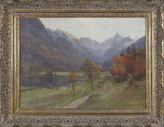 Edward Theodore Compton - Herbst im Stodertal - Rahmenbild