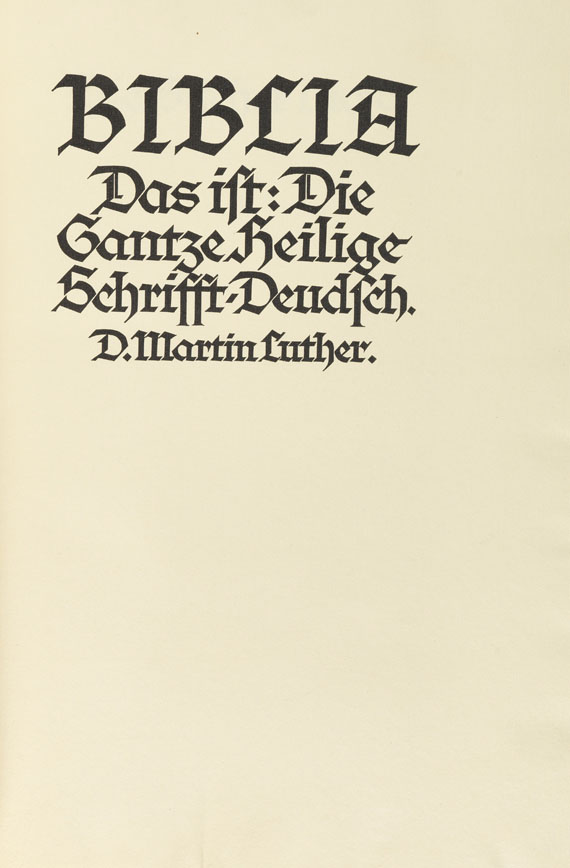 Bremer Presse - Biblia Germanica. 5 Bde. Bremer Presse, 1926.