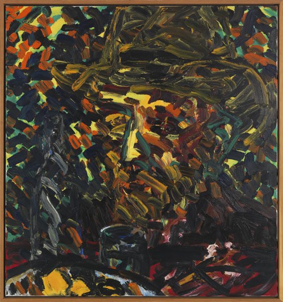 Friedemann Hahn - Kopf mit Stillleben (Van Gogh) - Rahmenbild
