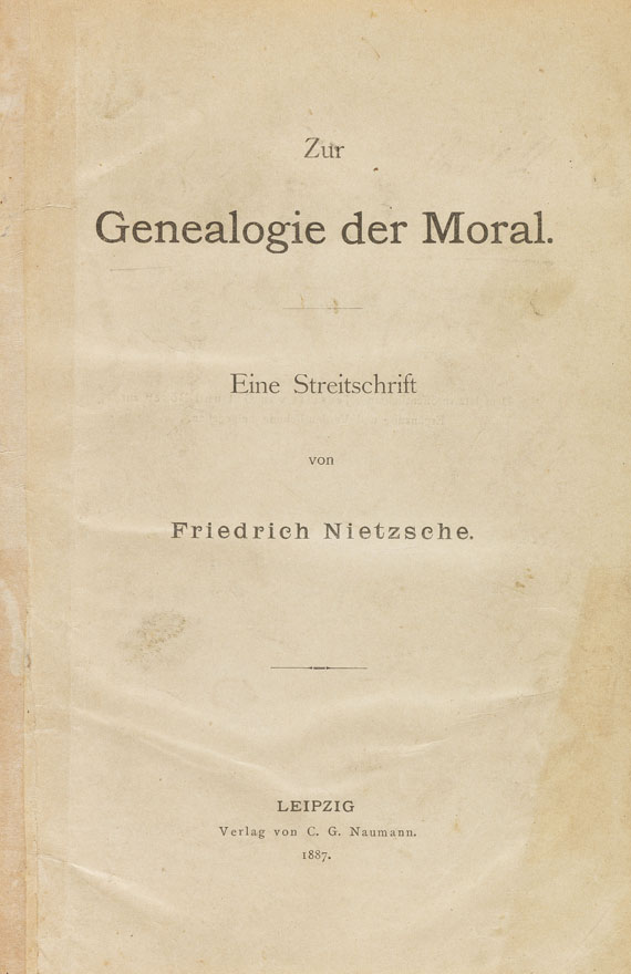 Friedrich Nietzsche - Zur Genealogie der Moral