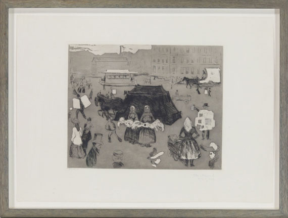 Edvard Munch - Der Leichenwagen. Potsdamer Platz - Rahmenbild
