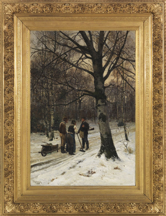 Friedrich Kallmorgen - Wald im Winter - Rahmenbild