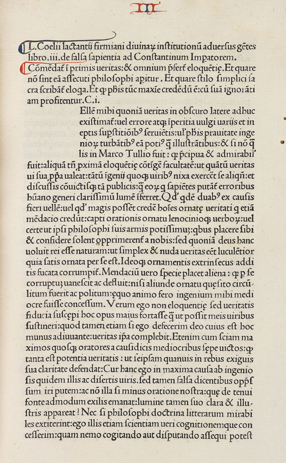 Lucius Caecilius F. Lactantius - De divinis institutionibus - Weitere Abbildung