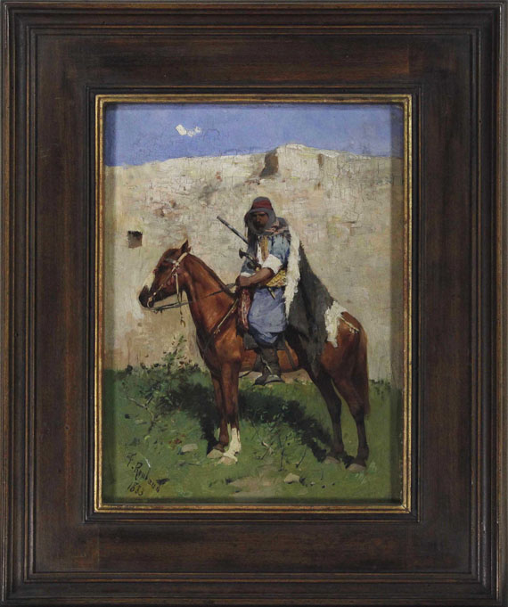Franz Roubaud - Kaukasischer Reiter - Rahmenbild