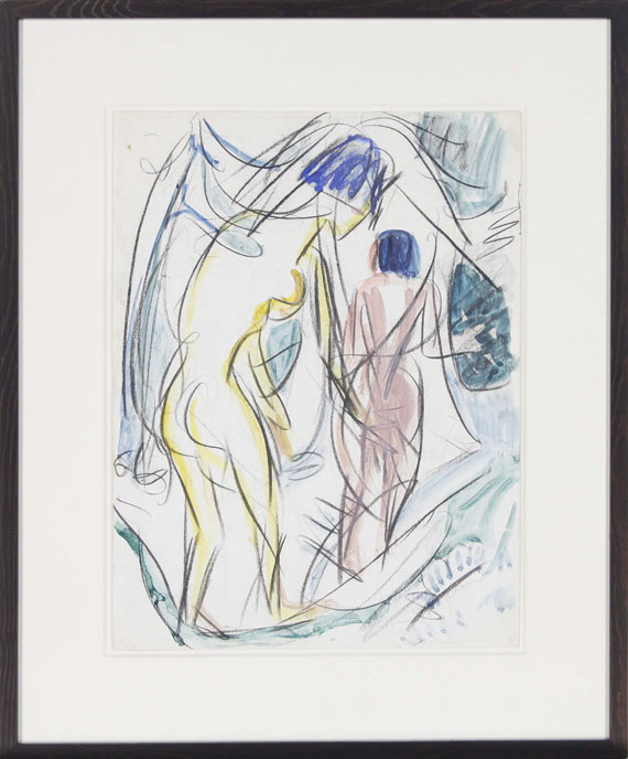 Ernst Ludwig Kirchner - Zwei Akte im Walde - Rahmenbild