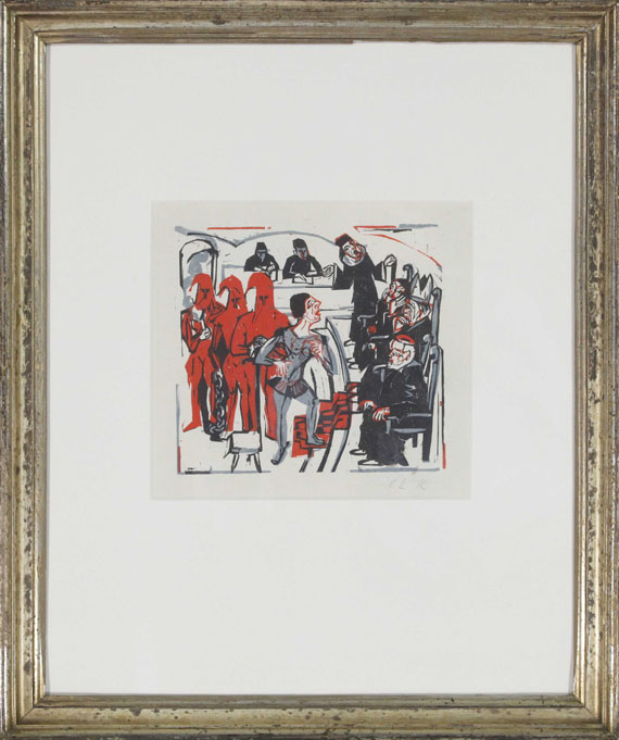 Ernst Ludwig Kirchner - Gerichtsszene aus Shaw?s heiliger Johanna - Rahmenbild