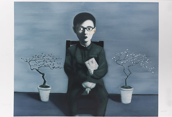 Zhang Xiaogang - Boy and Tree - Planche No. 16
