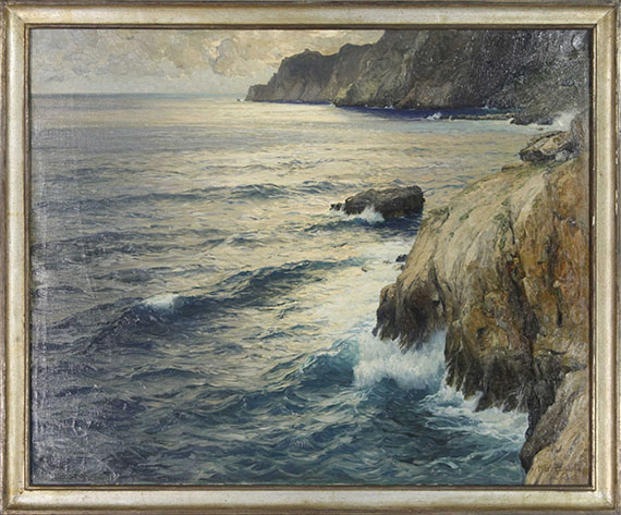 Karl Theodor Boehme - Die Sirenenbucht von Capri - Rahmenbild