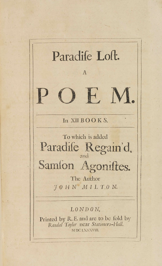 John Milton - Paradise lost - Weitere Abbildung