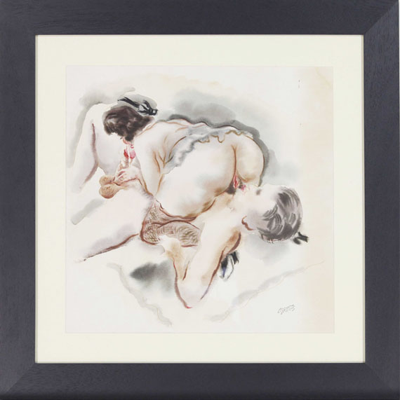 George Grosz - Erotische Szene - Rahmenbild
