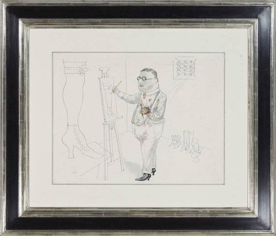 George Grosz - Der Maler (Rudolf Schlichter) - Rahmenbild