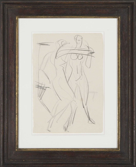 Ernst Ludwig Kirchner - Im Atelier: Zwei weibliche Akte - Rahmenbild