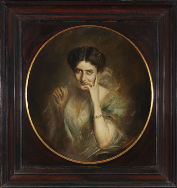 Franz von Lenbach - Porträt der Mary Victoria Lady Curzon von Kedleston, Vizekönigin von Indien - Rahmenbild