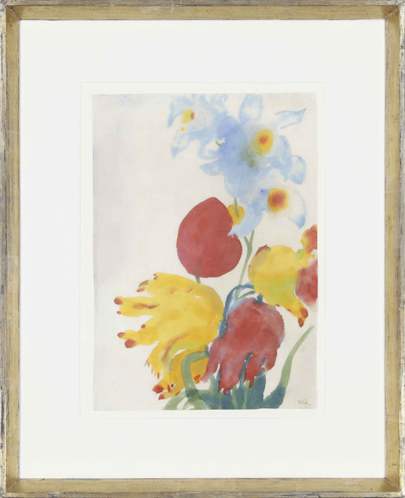 Emil Nolde - Tulpen und Iris - Rahmenbild