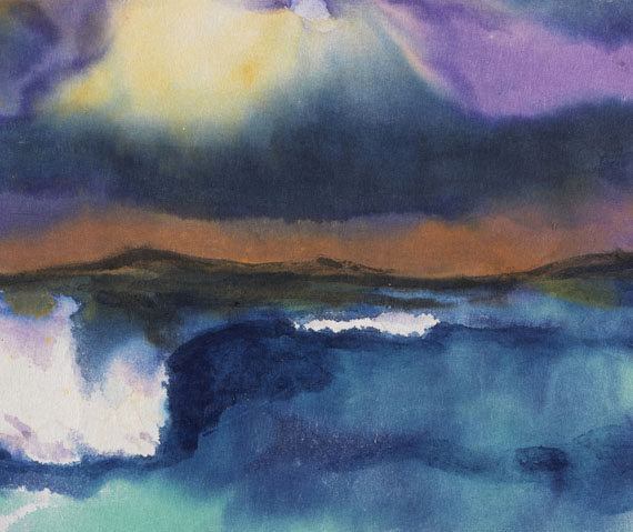 Emil Nolde - Sturzwelle unter violettem Himmel