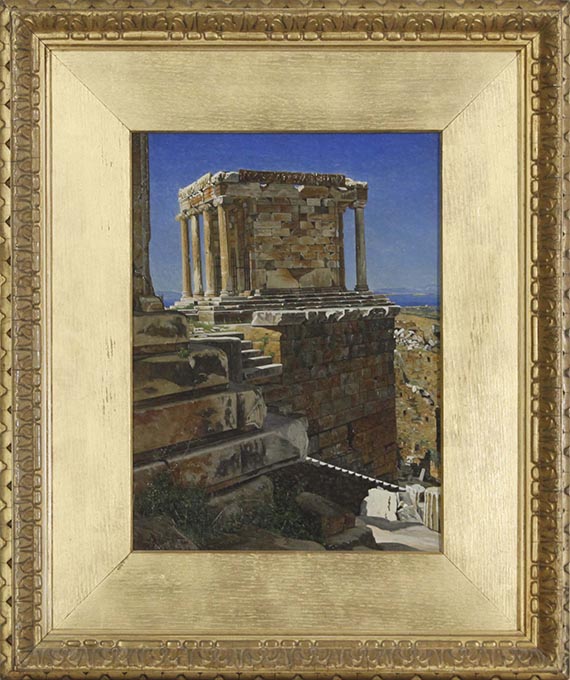 Josef Theodor Hansen - Tempel der Nike, Akropolis - Rahmenbild