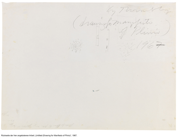 Cy Twombly - Untitled (Drawing for Manifesto of Plinio)