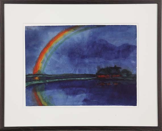 Emil Nolde - Marschlandschaft mit Regenbogen - Rahmenbild