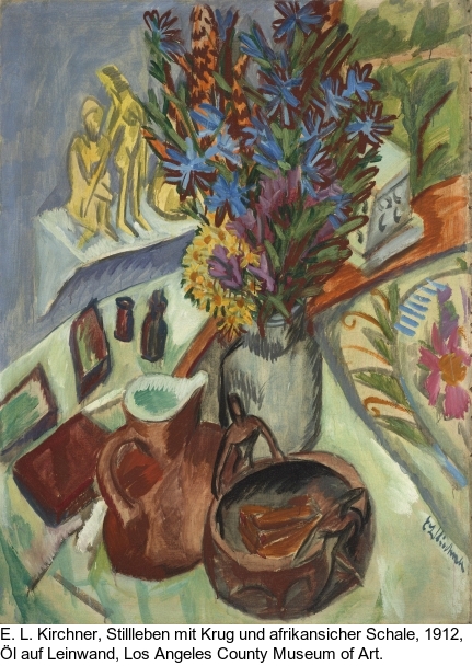 Ernst Ludwig Kirchner - Verblühte Tulpen / Porträt Simon Guttmann, sitzend