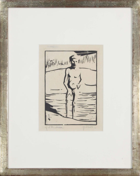 Ernst Ludwig Kirchner - Badender Junge - Rahmenbild