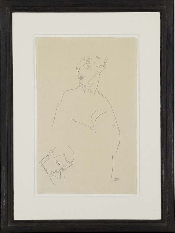 Egon Schiele - Selbstporträt - Rahmenbild
