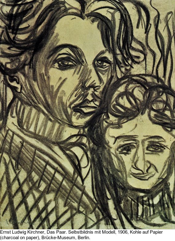Ernst Ludwig Kirchner - Selbstbildnis, zeichnend