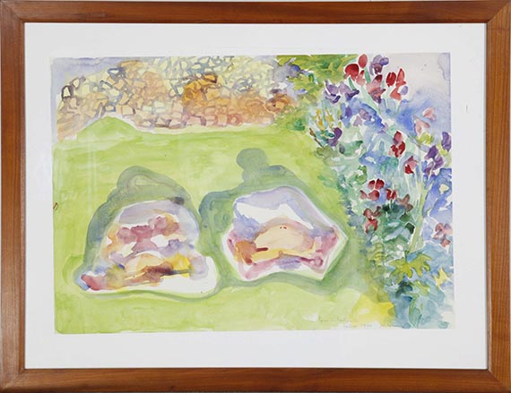 Maria Lassnig - Paar im Hausgarten - Rahmenbild