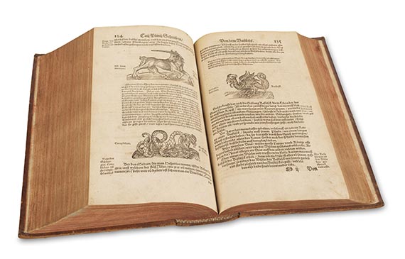 Gaius Plinius Secundus - Bücher und Schrifften von der Natur. - Vorgeb.: Reissner, Miracula. 2 Werke in 1 Band