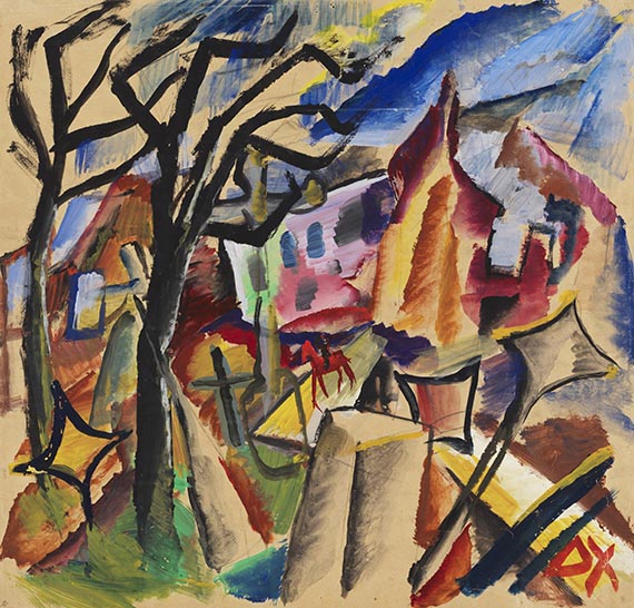 Dix - Reiter in Landschaft (Der Reiter)