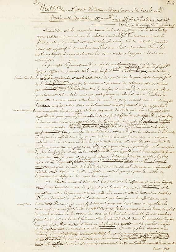 Georg Wilhelm Friedrich Hegel - Vorlesungsnachschrift von Jules Correvon